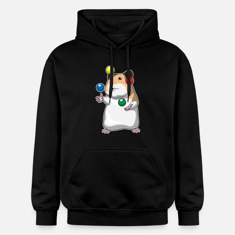 Jongleur hamster jongleur - Sweat à capuche Softstyle® Gildan Unisexe - noir