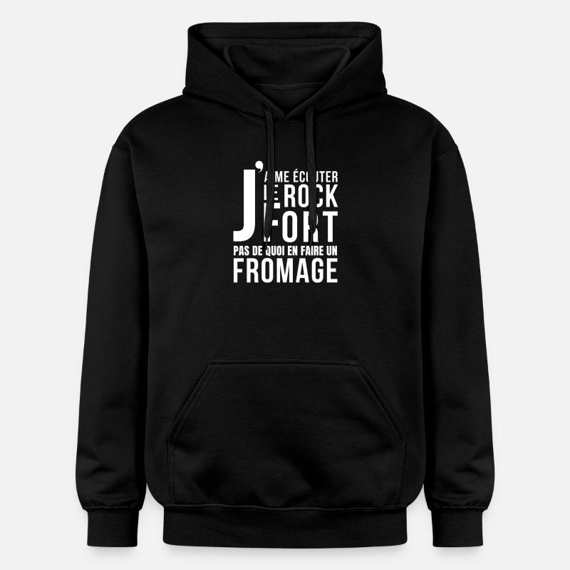 Roquefort, fromage, fromage humour - Sweat à capuche Softstyle® Gildan Unisexe - noir