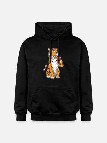 Tiger Tin - Gildan Unisex Softstyle® Midweight Hoodie - black