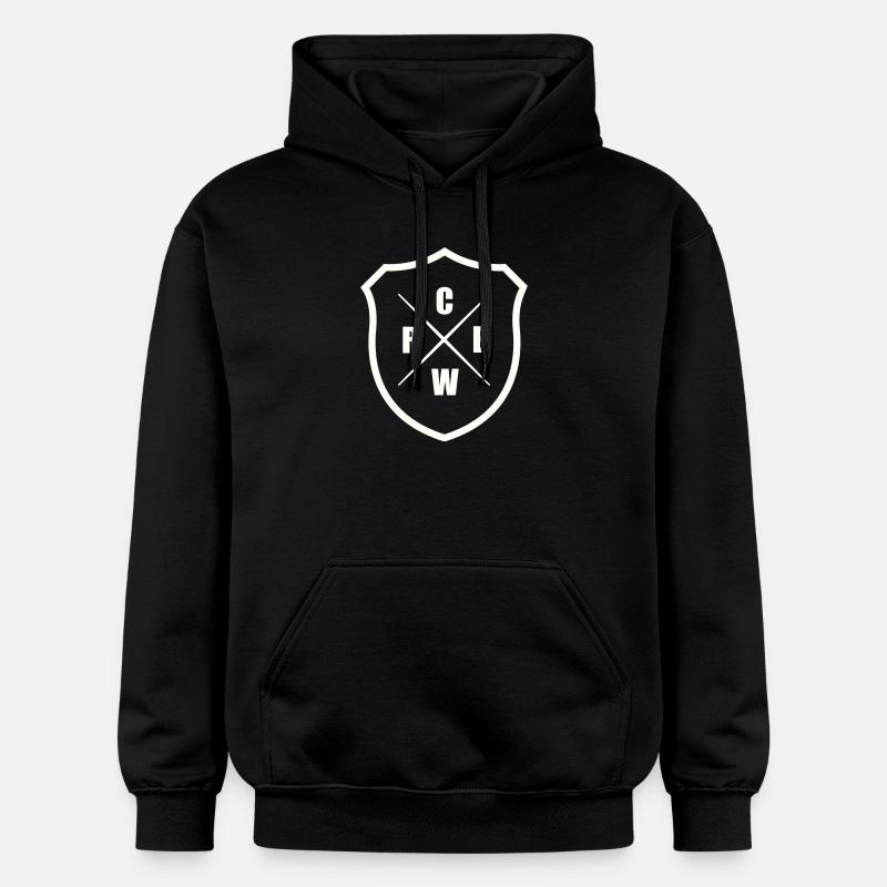 crew_wappen- - Sweat à capuche Softstyle® Gildan Unisexe - noir