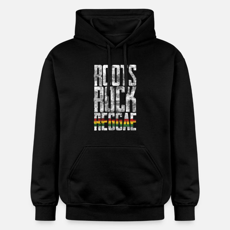 Drapeau Roots Rock Reggae - Sweat à capuche Softstyle® Gildan Unisexe - noir