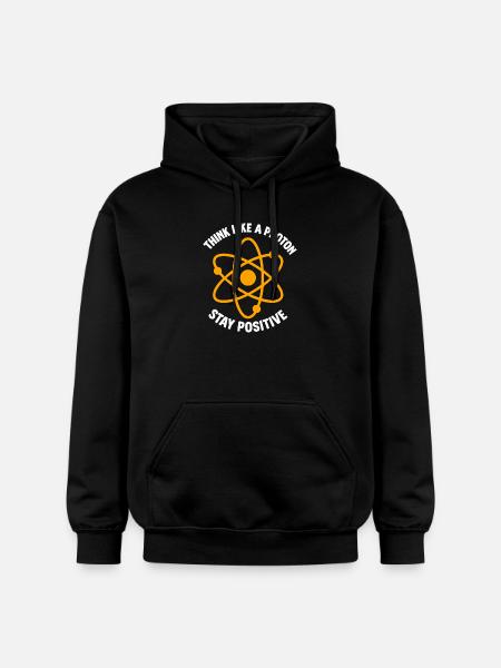 Proton Positive Thinking Atom Graphic - Gildan Unisex Softstyle® Midweight Hoodie - black