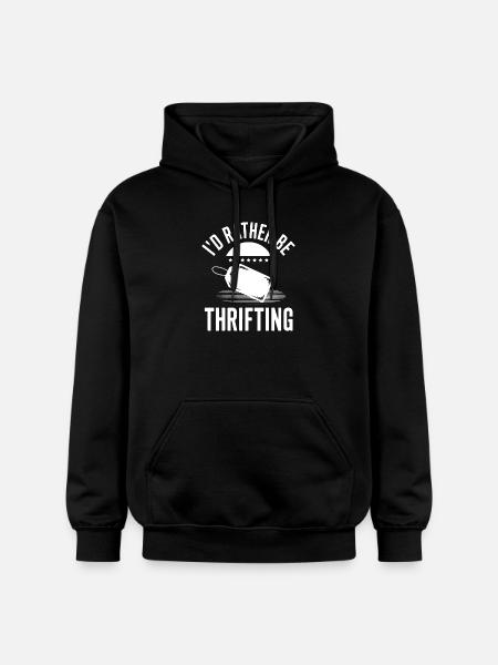 I'd Rather Be Thrifting - Gildan Unisex Softstyle® Midweight Hoodie - black