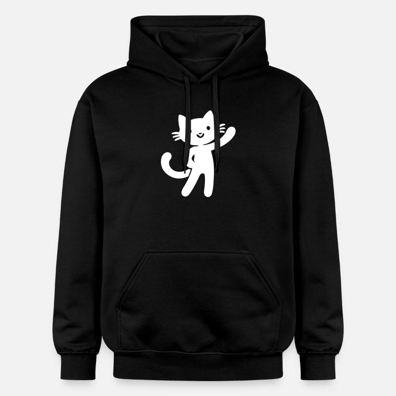 Chat mignon - Sweat à capuche Softstyle® Gildan Unisexe - noir