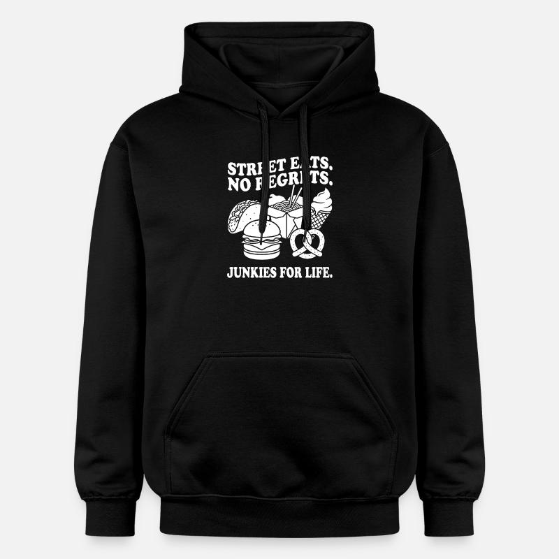 Nourriture de rue sans regrets - Sweat à capuche Softstyle® Gildan Unisexe - noir