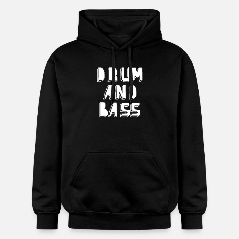 Glyphe néon drum and bass - Sweat à capuche Softstyle® Gildan Unisexe - noir