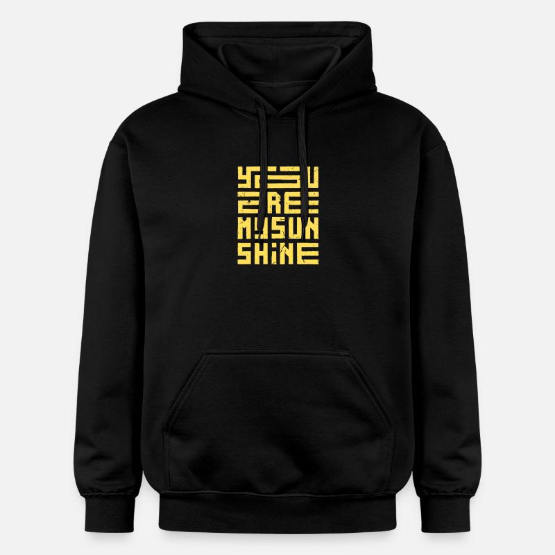 Tu es mon rayon de soleil - Sweat à capuche Softstyle® Gildan Unisexe - noir