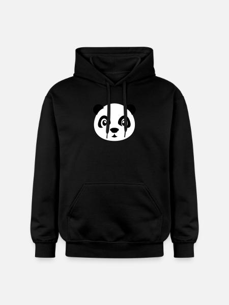 Cute Panda - Gildan Unisex Softstyle® Midweight Hoodie - black