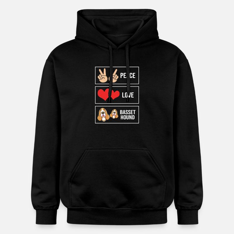 Basset Hound - Sweat à capuche Softstyle® Gildan Unisexe - noir