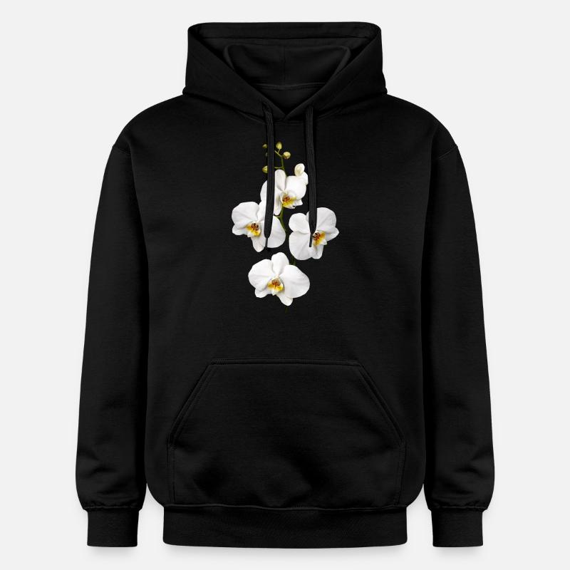 Orchidées - Sweat à capuche Softstyle® Gildan Unisexe - noir