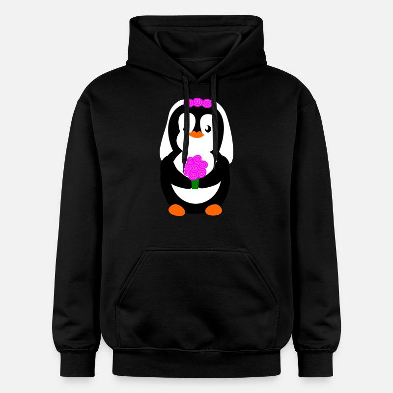 pengiun bride - Sweat à capuche Softstyle® Gildan Unisexe - noir