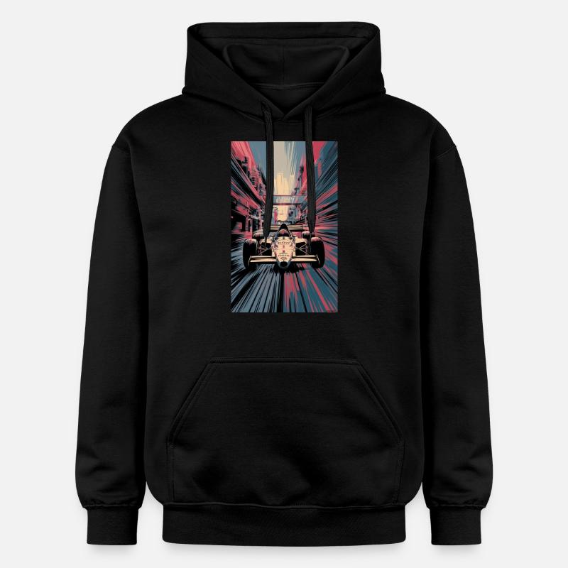 Voiture de course - Sweat à capuche Softstyle® Gildan Unisexe - noir