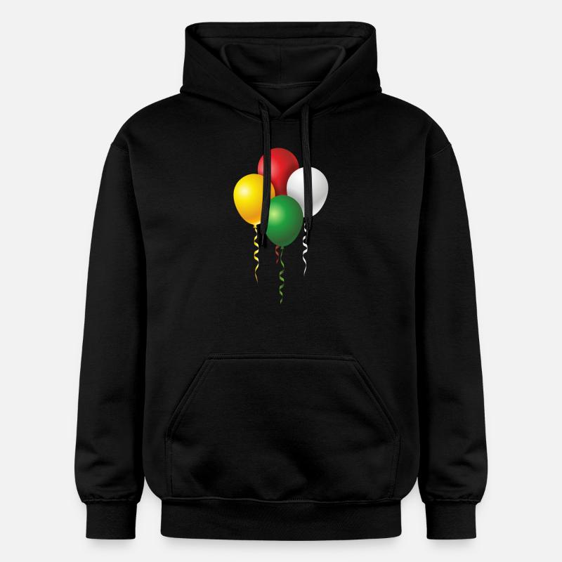 Luftballons zu Fasching oder Karneval - Gildan Unisex Softstyle® Midweight Hoodie - Schwarz