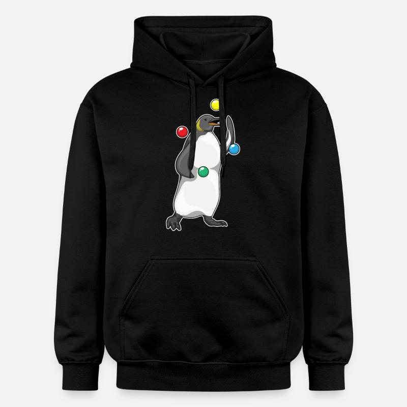 Jongleur pingouin jongleur jongleur - Sweat à capuche Softstyle® Gildan Unisexe - noir