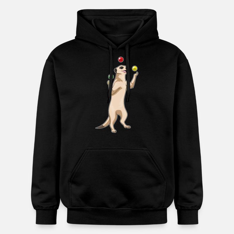 Jongleur de suricate jonglant - Sweat à capuche Softstyle® Gildan Unisexe - noir