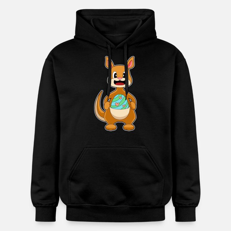 Oeuf de Pâques Kangourou - Sweat à capuche Softstyle® Gildan Unisexe - noir