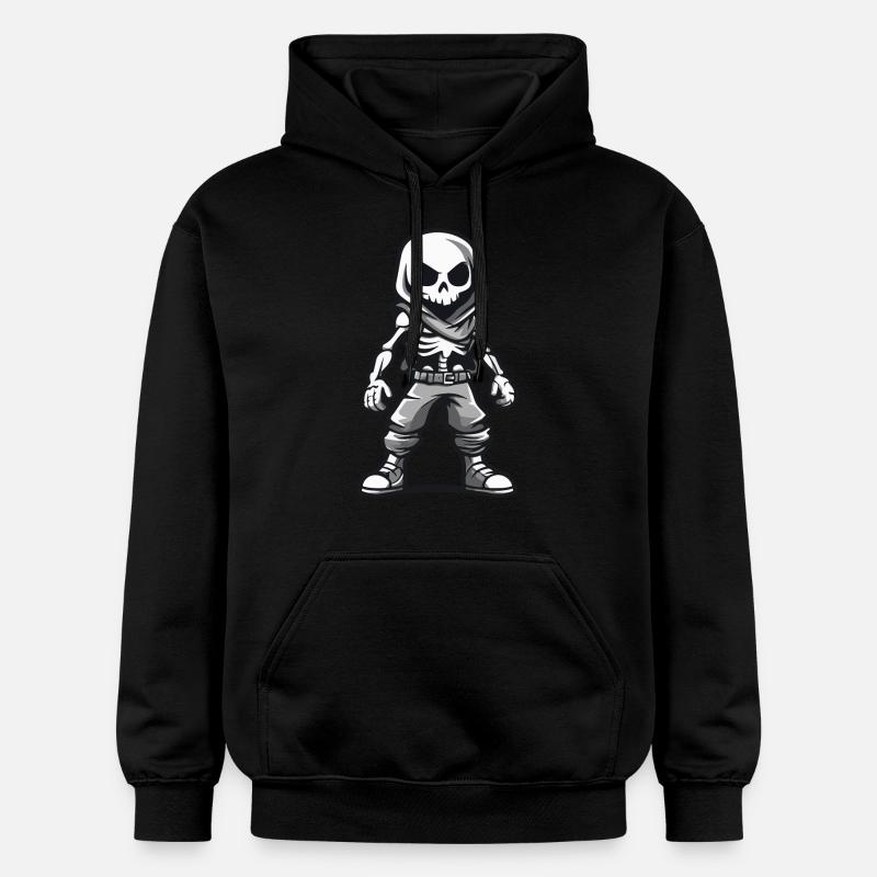 Squelette Halloween Bande Dessinée - Sweat à capuche Softstyle® Gildan Unisexe - noir