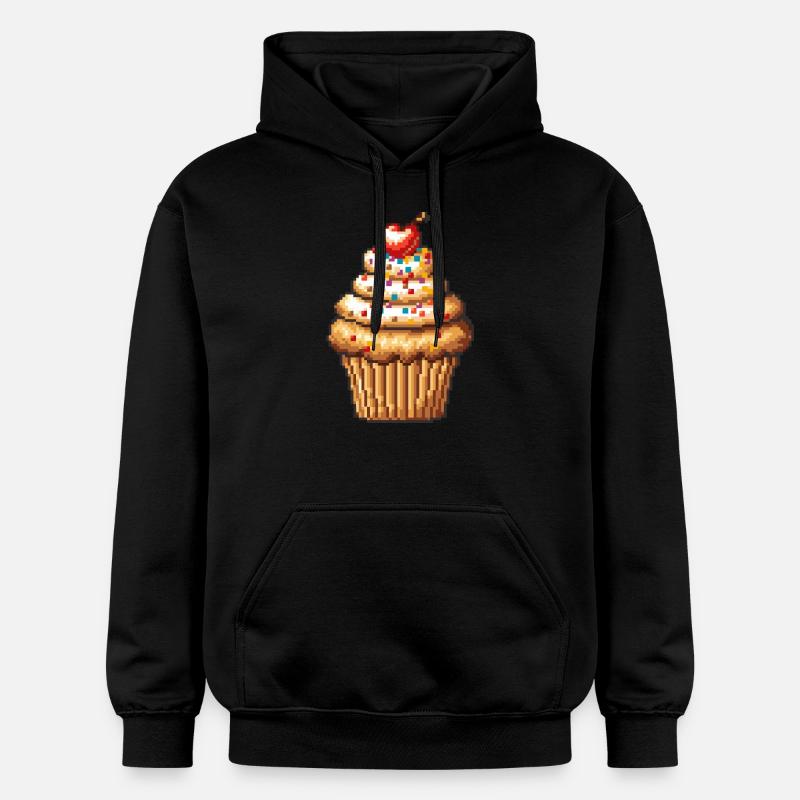 Icône Muffin Pixel - Sweat à capuche Softstyle® Gildan Unisexe - noir