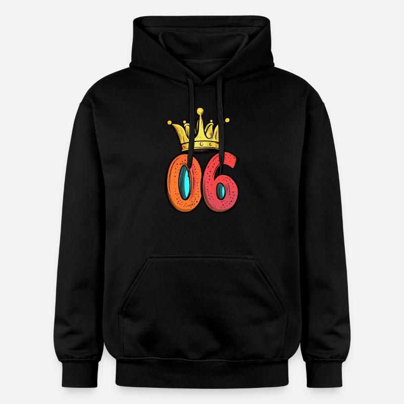 Couronne à 6 chiffres - Sweat à capuche Softstyle® Gildan Unisexe - noir