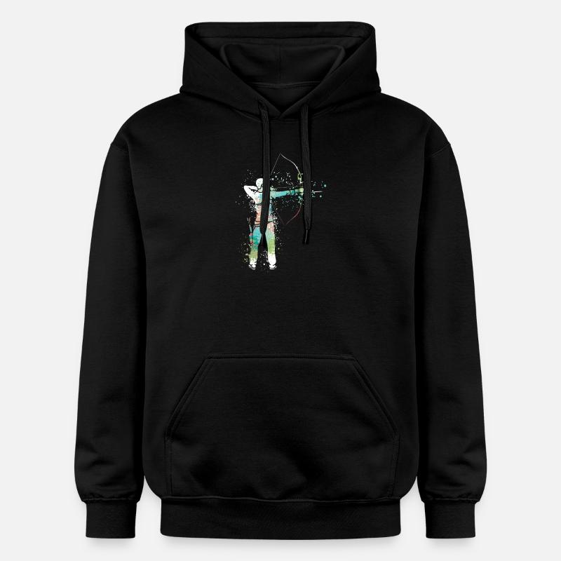 Splash Tir à l’arc - Sweat à capuche Softstyle® Gildan Unisexe - noir