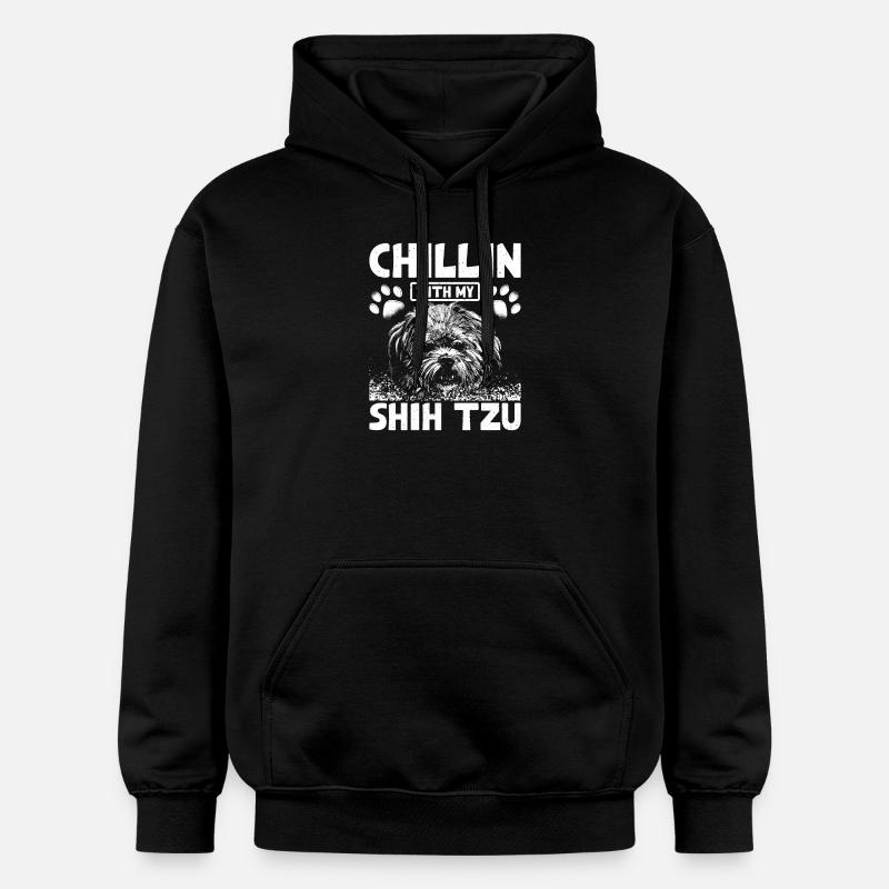 Détendez-vous avec mon Shih Tzu - Sweat à capuche Softstyle® Gildan Unisexe - noir