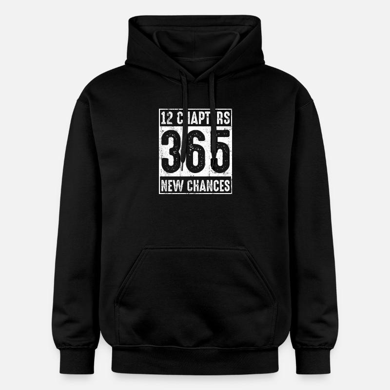 365 Nouvelles Chances : 12 Chapitres - Sweat à capuche Softstyle® Gildan Unisexe - noir