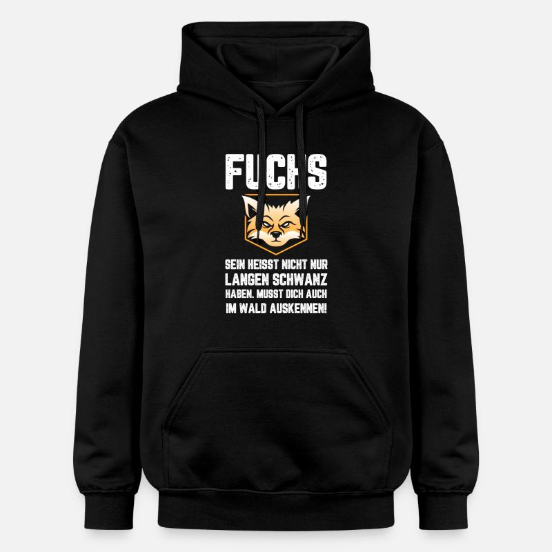 Fox Drôle de dicton drôle - Sweat à capuche Softstyle® Gildan Unisexe - noir