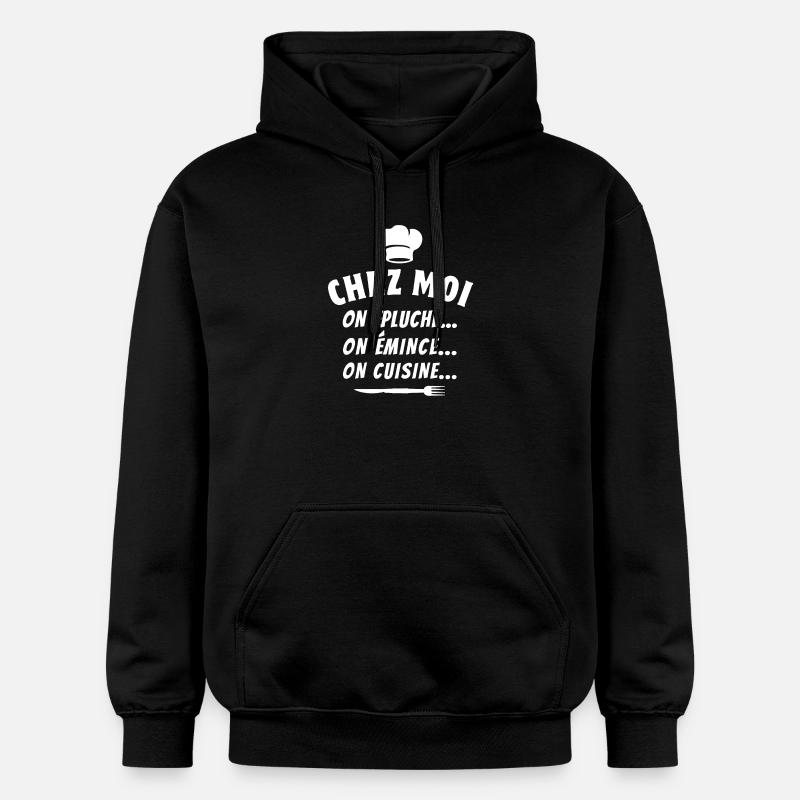 cuisiner, cuisinier, restaurant - Sweat à capuche Softstyle® Gildan Unisexe - noir