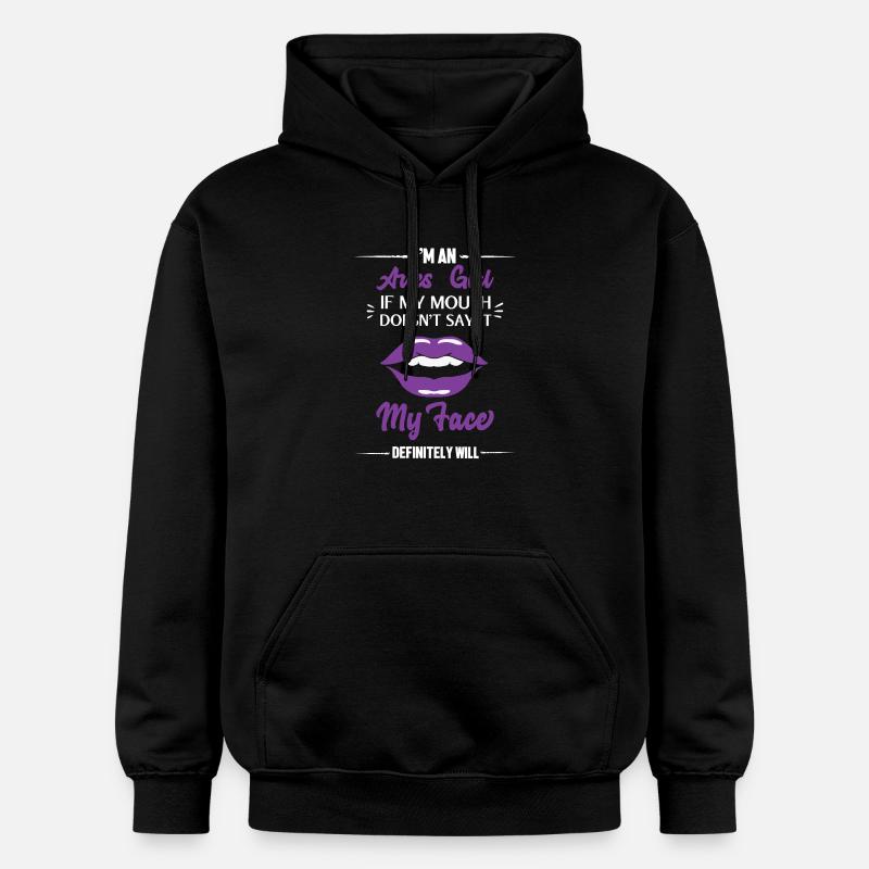 Signe du zodiaque Bélier - Sweat à capuche Softstyle® Gildan Unisexe - noir