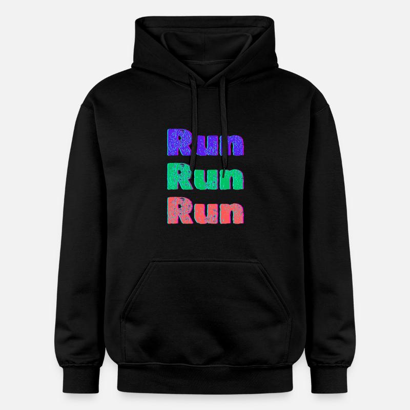 Run run run - Sweat à capuche Softstyle® Gildan Unisexe - noir