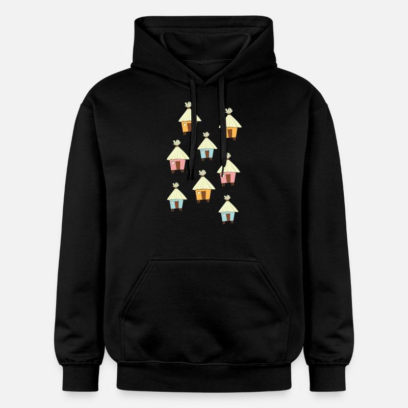 cabane de plage - Sweat à capuche Softstyle® Gildan Unisexe - noir