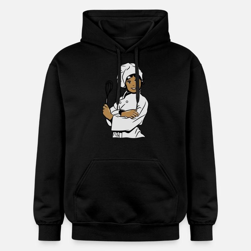 kochen mädchen - Gildan Unisex Softstyle® Midweight Hoodie - Schwarz