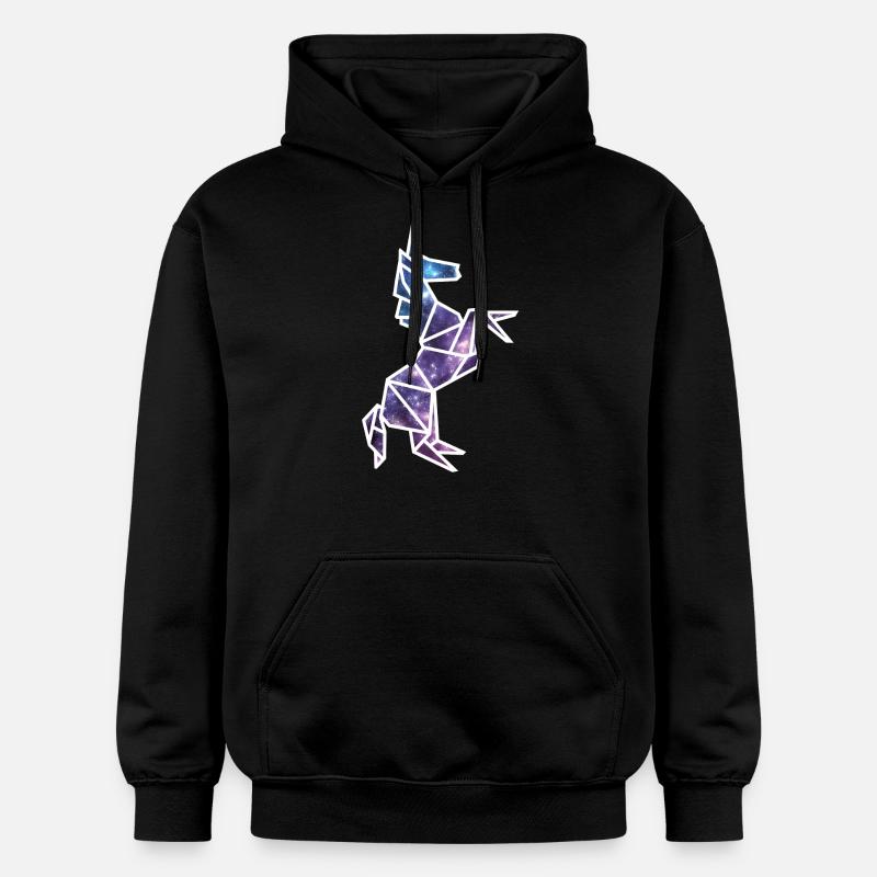 Galaxy Einhorn - Gildan Unisex Softstyle® Midweight Hoodie - Schwarz