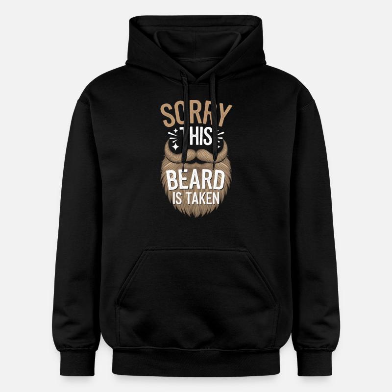 Bart Schnurrbart Bärtige Männer - Gildan Unisex Softstyle® Midweight Hoodie - Schwarz