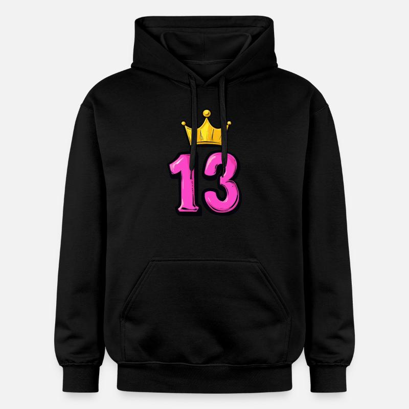 Couronne à 13 chiffres - Sweat à capuche Softstyle® Gildan Unisexe - noir