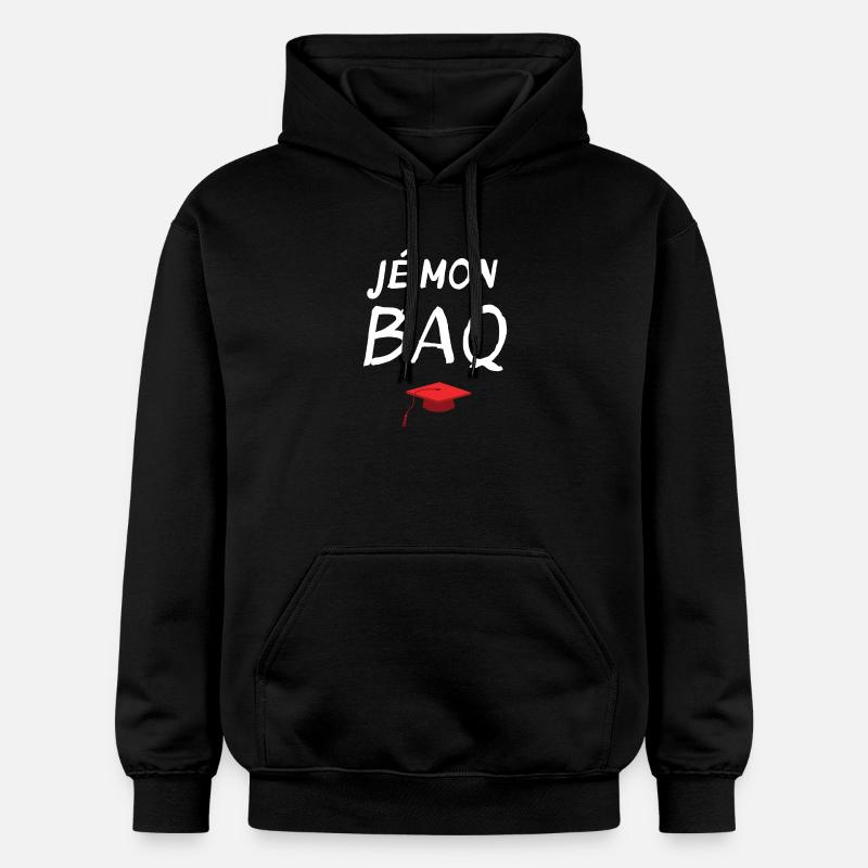 diplôme, bac, bachelier, bachelière - Sweat à capuche Softstyle® Gildan Unisexe - noir