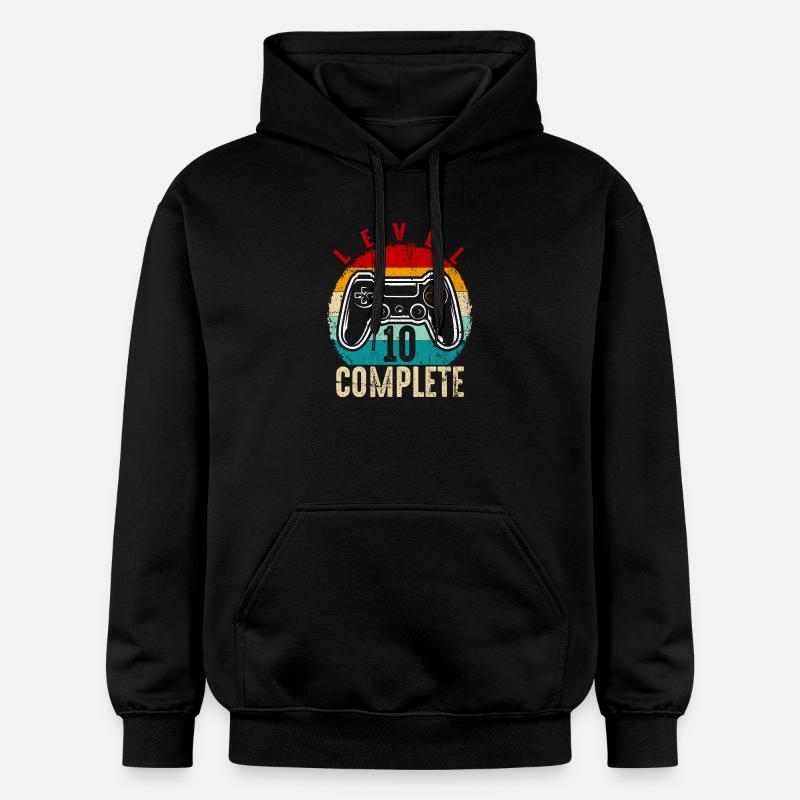 Manette complète Rétro Niveau 10 - Sweat à capuche Softstyle® Gildan Unisexe - noir