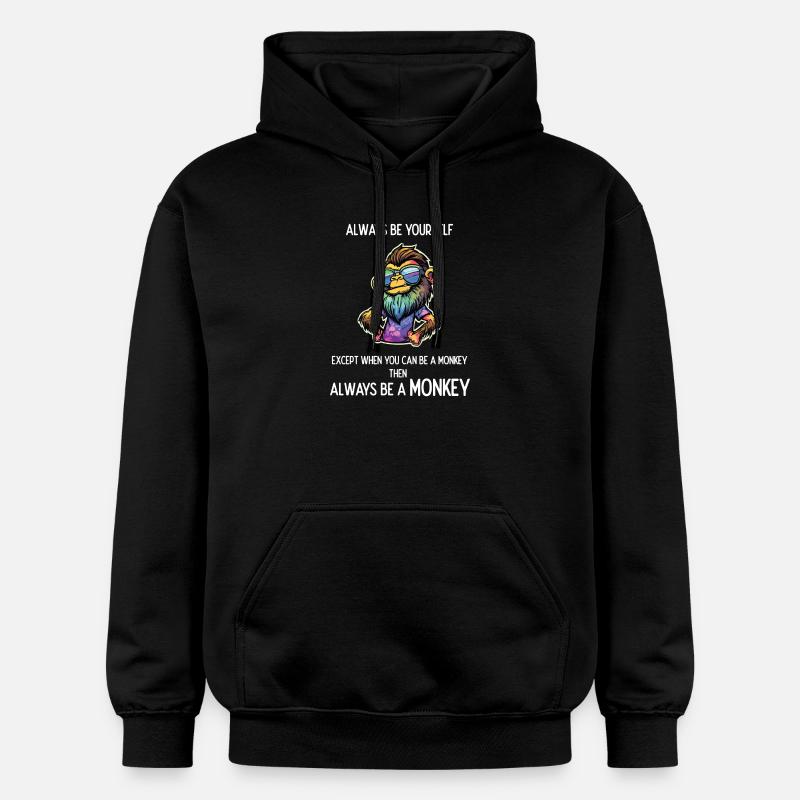 Soyez toujours un singe - Sweat à capuche Softstyle® Gildan Unisexe - noir