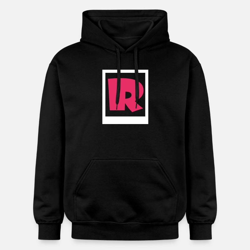 Simple rose gothique R - Sweat à capuche Softstyle® Gildan Unisexe - noir