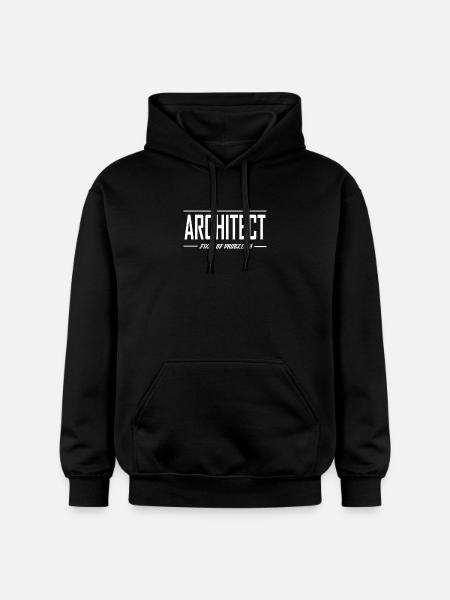 Jeg er arkitekt vintage arkitektstuderende - Gildan Softstyle® Midweight unisex-hoodie - sort