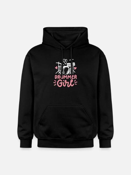 Schlagzeugerin Schlagzeug - Gildan Unisex Softstyle® Midweight Hoodie - Schwarz
