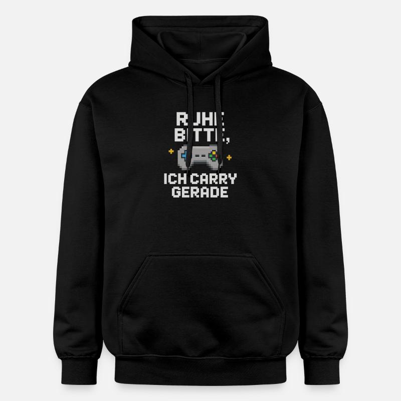 Silence Please Pixel Controller Graphiques - Sweat à capuche Softstyle® Gildan Unisexe - noir