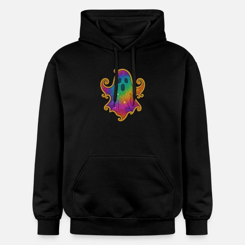 Regenbogen Geist Glitter - Sweat à capuche Softstyle® Gildan Unisexe - noir