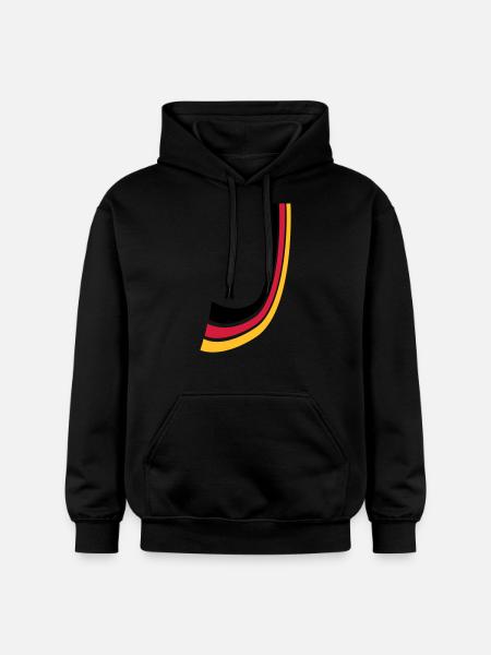 Germany bow lines flag - Gildan Unisex Softstyle® Midweight Hoodie - black