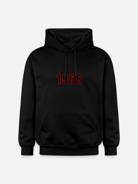 1968 Year Number - Gildan Unisex Softstyle® Midweight Hoodie - black