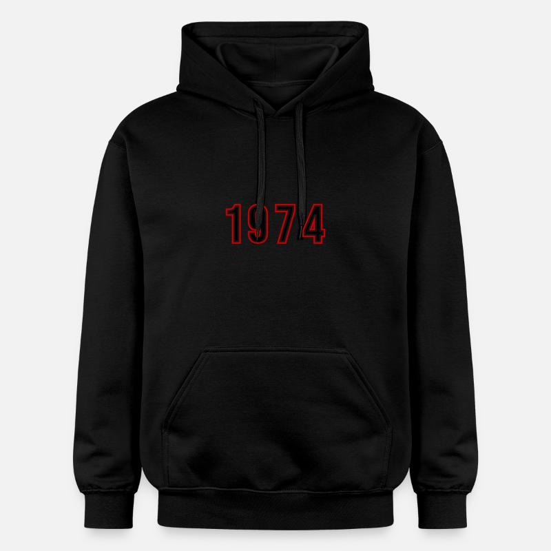 1974 Numéro de l’année - Sweat à capuche Softstyle® Gildan Unisexe - noir