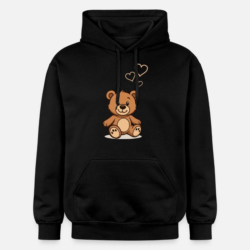 Teddybaer Comic Love - Sweat à capuche Softstyle® Gildan Unisexe - noir