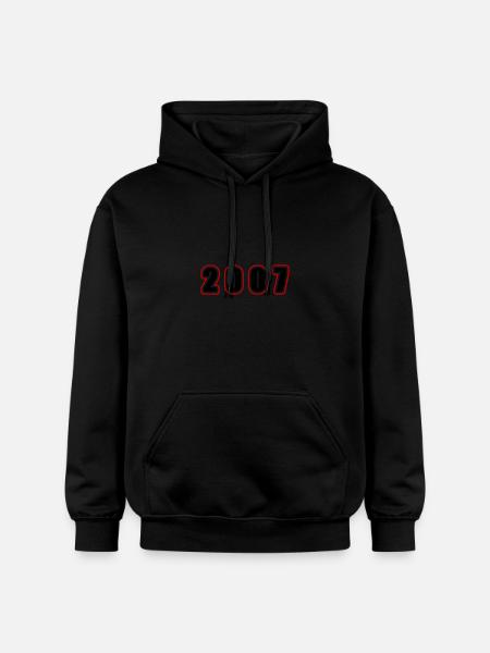 2007 Year Birthday - Gildan Unisex Softstyle® Midweight Hoodie - black