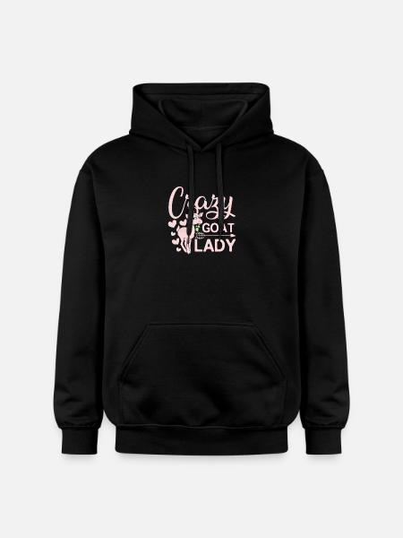Crazy goat lady - Gildan Unisex Softstyle® Midweight Hoodie - Schwarz