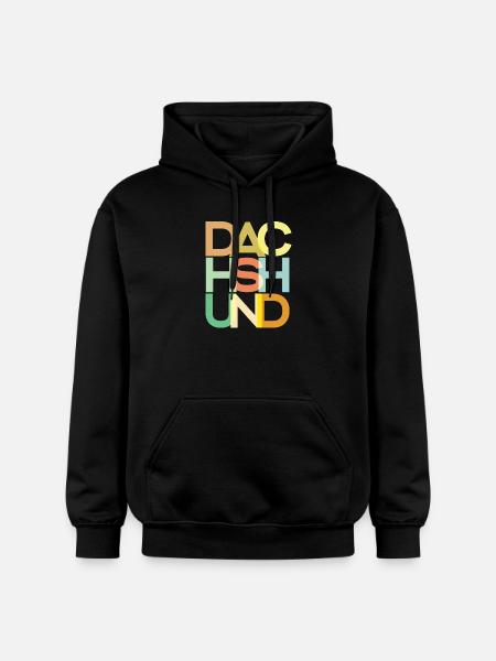 Dackelhund Hund Bunt - Gildan Unisex Softstyle® Midweight Hoodie - Schwarz